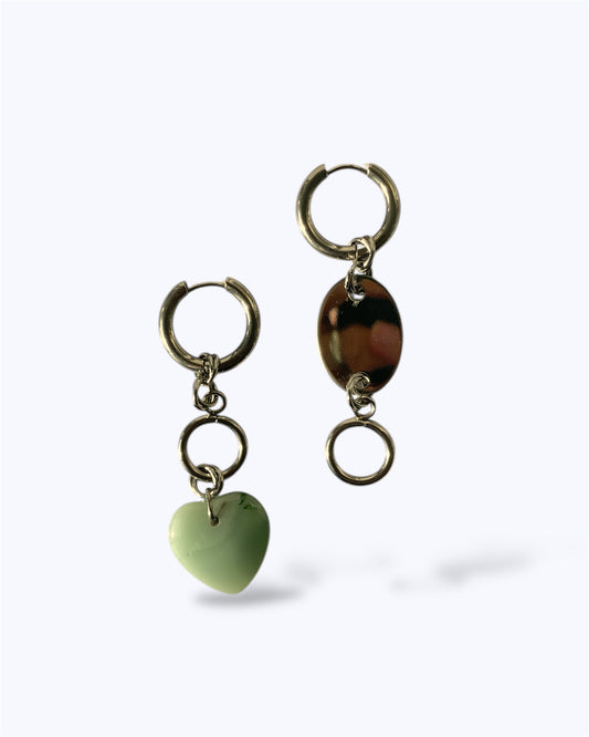 Bella Silver Drop Hoop Earrings