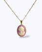 EVELYN PURPLE CAMEO LADY NECKLACE