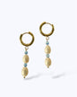 Akari Fresh Water Pearl Gold Hoop Earrings