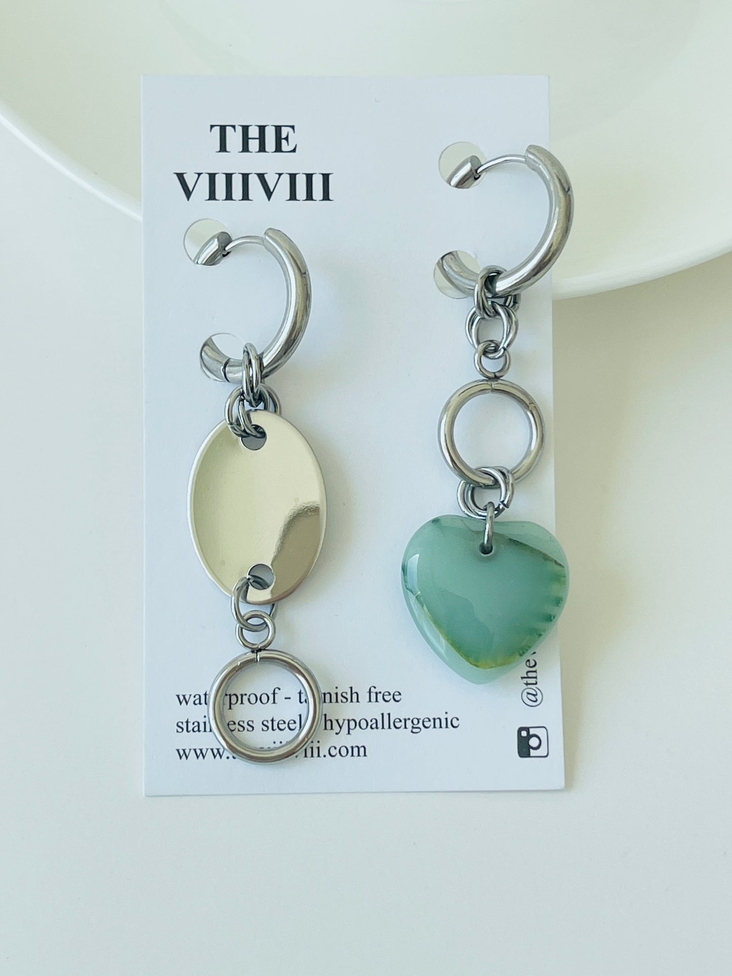 Bella Silver Drop Hoop Earrings