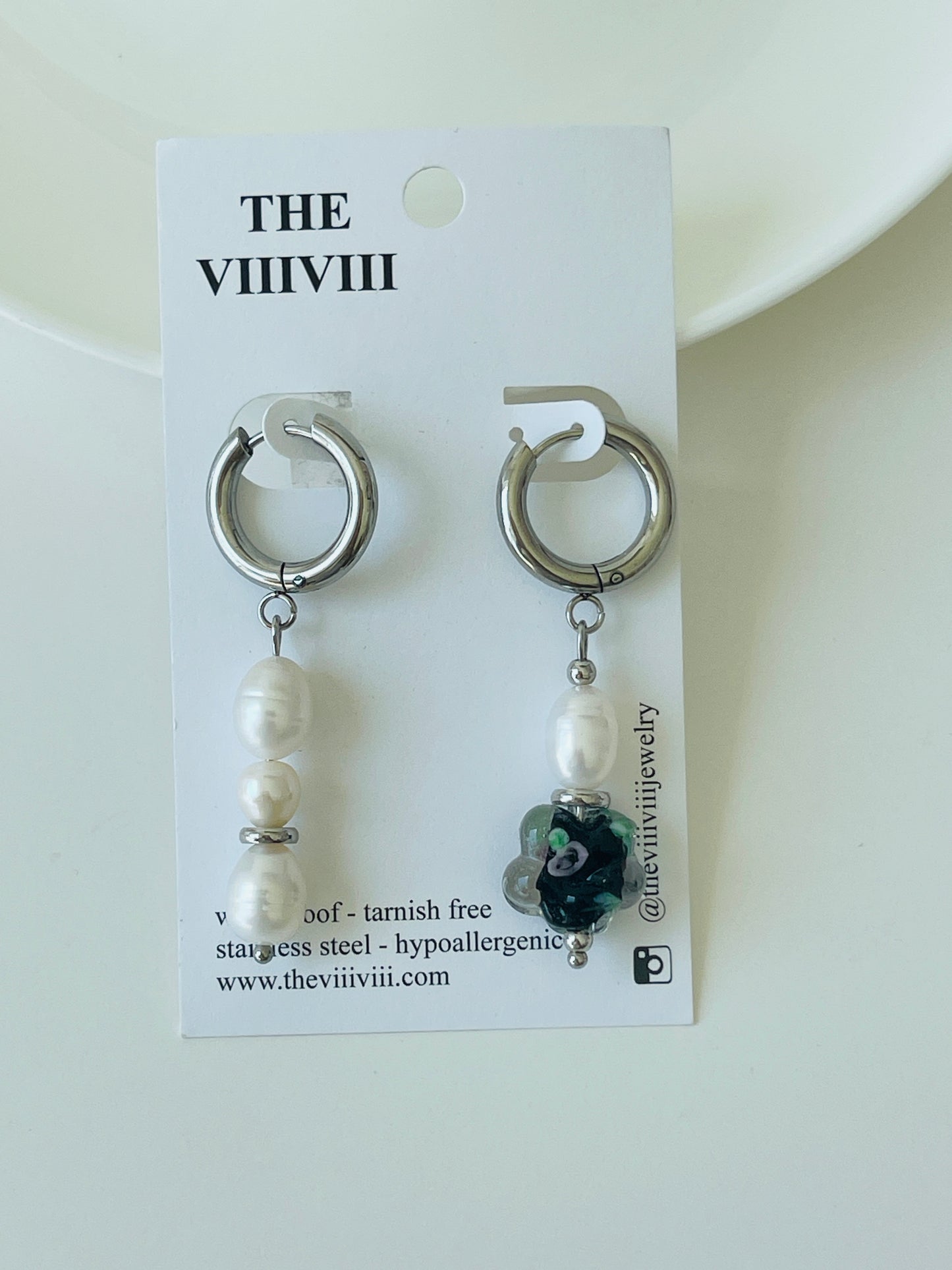 Lara Mismatched Silver Hoop Earrings