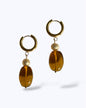 AMBER HOOP EARRINGS