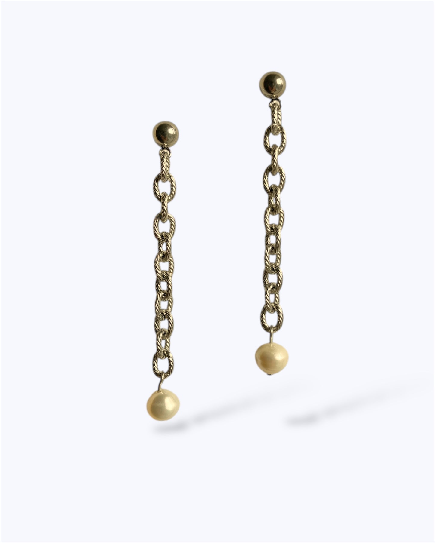 Julia Pearl Silver Drop Earrings