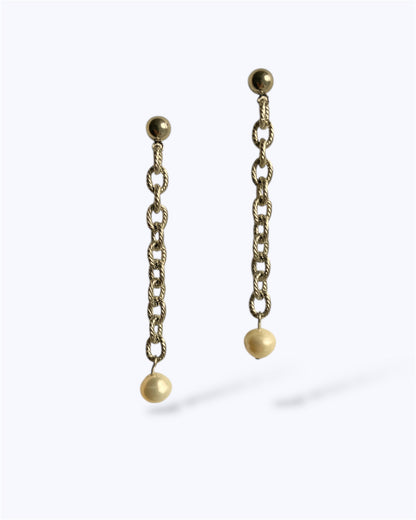 Julia Pearl Silver Drop Earrings